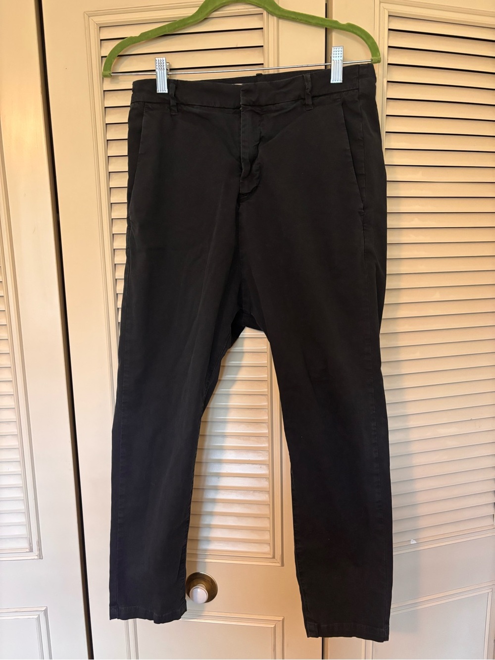 Nili Lotan Luna Black Slouch Chino Surplus Utility Pants. Sz 2.
